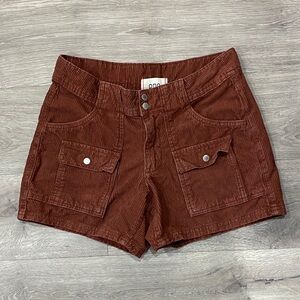 BDG Woman’s Corduroy Cargo Shorts in Rust SZ 8